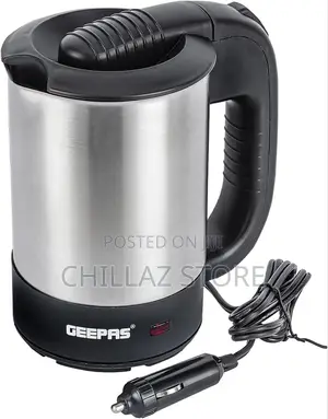 Geepas GK38041 12V Stainless Steel Car Kettle –