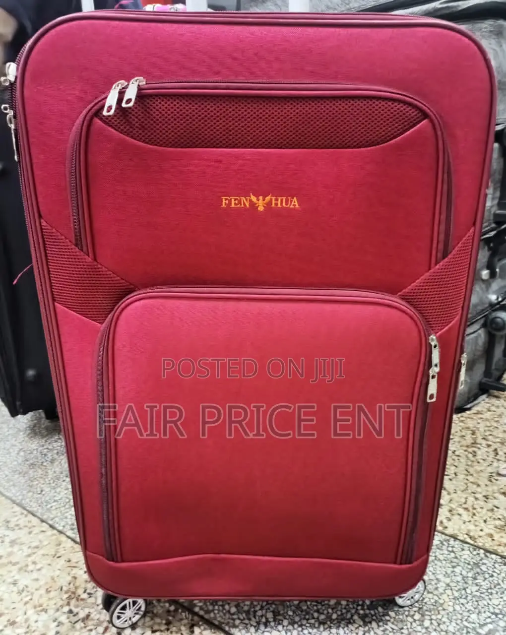 Original Cloth Suitcase .Large.( Red)