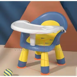 Comfortable Portable Feeding Baby Chair - Yellow, Blue