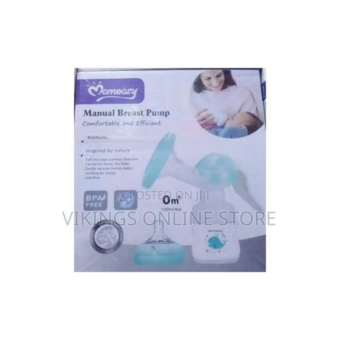 Manual Breast Pump With Baby Bottle - Blue