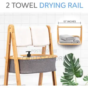 2 Tier Fold Out Floor Standing Bathroom Storage Tower
