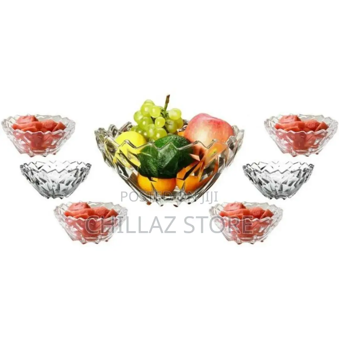 DELISOGA 7 Piece Crystal Glass Bowl Set
