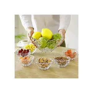 DELISOGA 7 Piece Crystal Glass Bowl Set