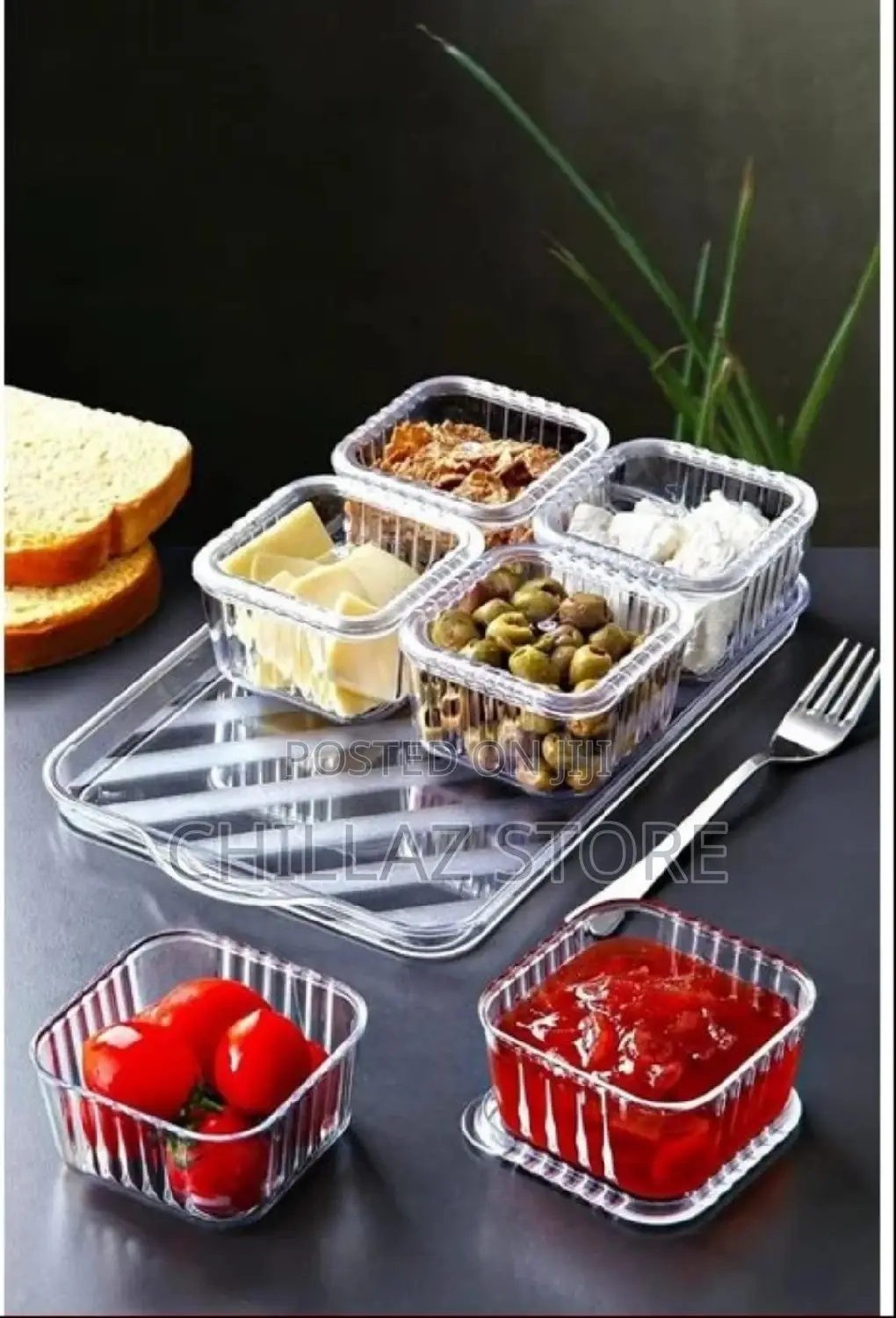 1 Serving Tray 6 Bowls With Lid Fruit Plate Serving Dishes