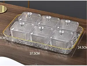 1 Serving Tray 6 Bowls With Lid Fruit Plate Serving Dishes