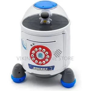 Rocket Piggy Bank Electronic Coin Money Bank