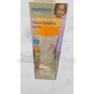 Mum Love Glass Feeding Bottle for Babies - Transparent