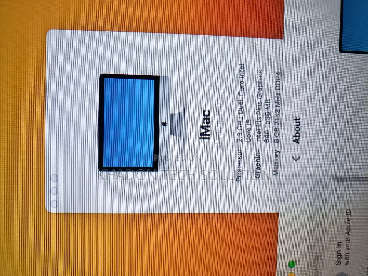 Desktop Computer Apple iMac 8GB Intel Core I5 SSD 1T