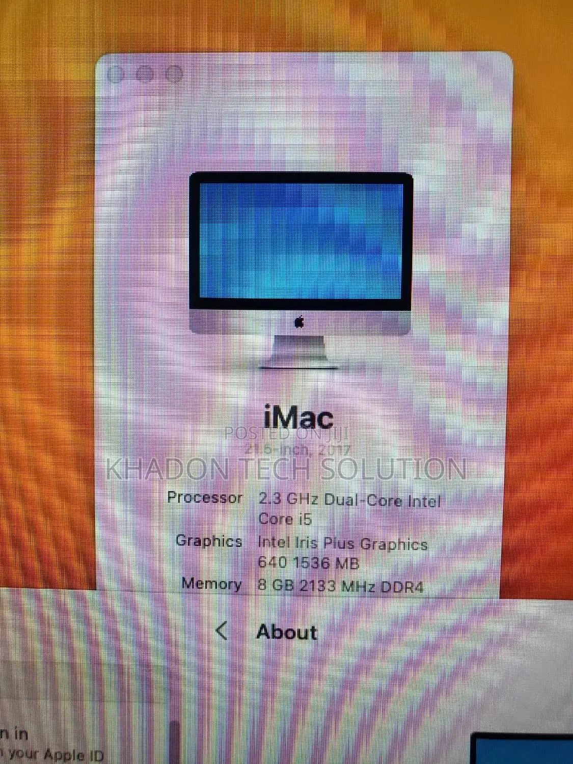 Desktop Computer Apple iMac 8GB Intel Core I5 SSD 1T