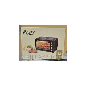 Pixel 38 Litres Oven With Two Hot Plates Rotisserie – Black
