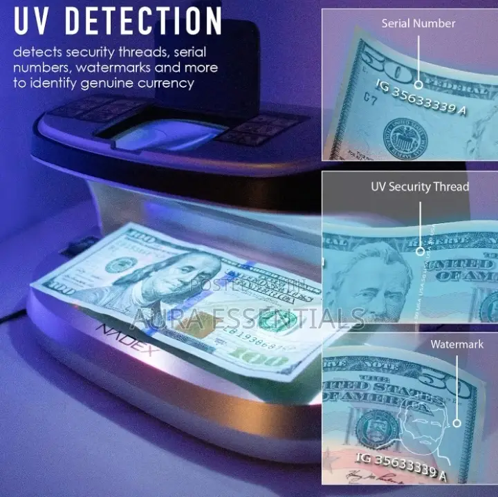 Rechargeable Desktop Fake Currency Detector