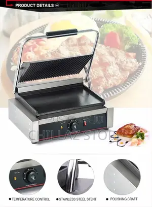 Single Commercial Sandwich Grill Maker