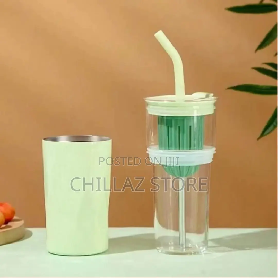 Multipurpose Cupwith Glass Liner,Stainless Steel,Coffee Cup,