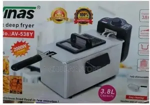 Avinas 3.8 Litre Oil Chips Chicken Deep Fryer With Bowl