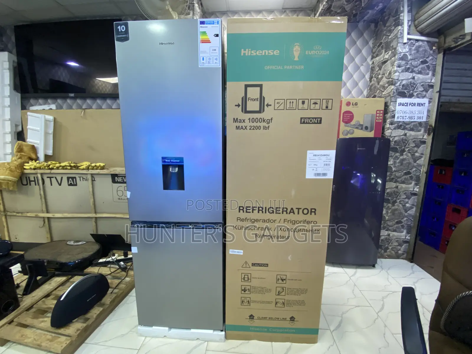 Brand New Double Door Hisense Fridge 341 Litres