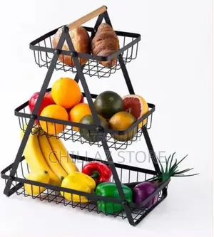 3 Tier Portable Fruit Basket Stand Vegetable Bread Snacks