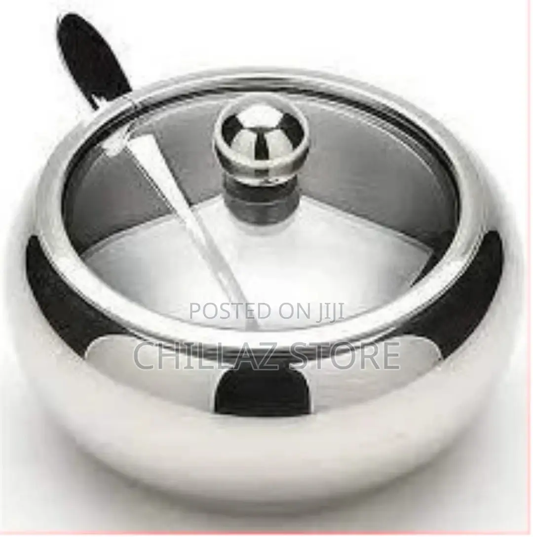 Dish Clear Glass Lid Storage for Salt, Candy, Coffee Box