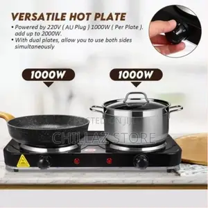 RAF Electric Ceramic Stove 1000+1000 Watts Cooking Hot Plate