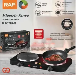 RAF Electric Ceramic Stove 1000+1000 Watts Cooking Hot Plate