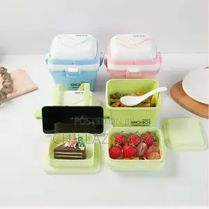 Storage Lunch Box With Hidden Handle Four-Sided