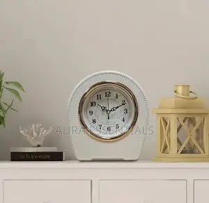 Indoor Leather Living Room Desktop Table Clock