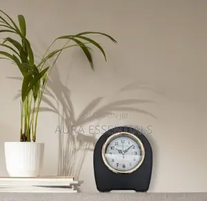 Indoor Leather Living Room Desktop Table Clock