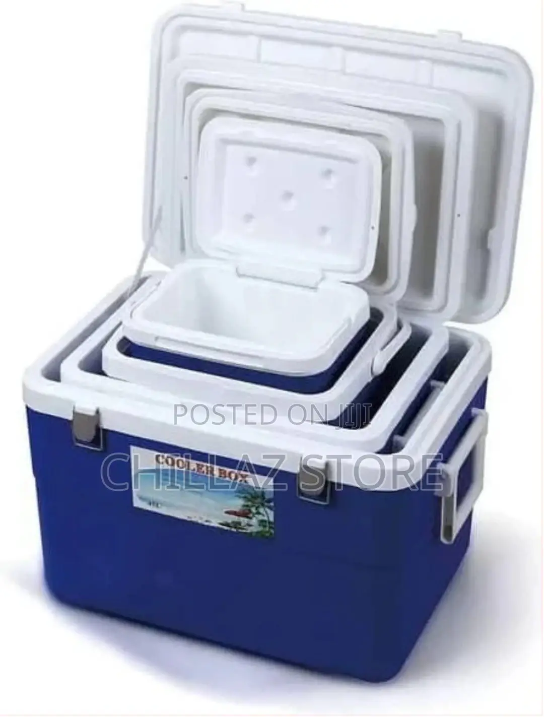 4 Set of 5L 13L 27L 45L Plastic Cooler Box,
