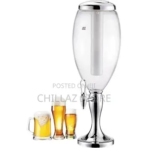 3L Beer Tower Dispenser, Tabletop Beer Tower With LED Lights