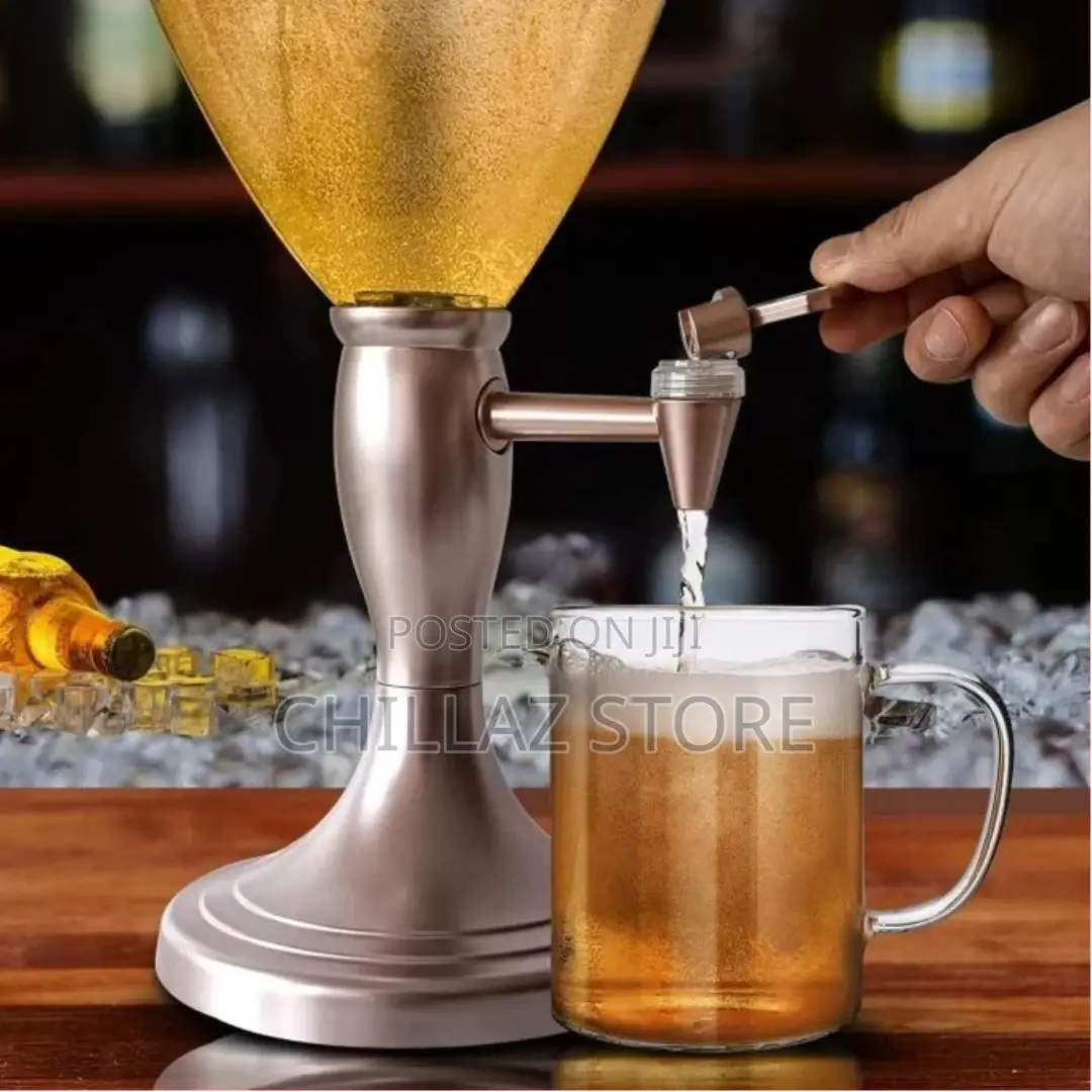 3L Beer Tower Dispenser, Tabletop Beer Tower With LED Lights