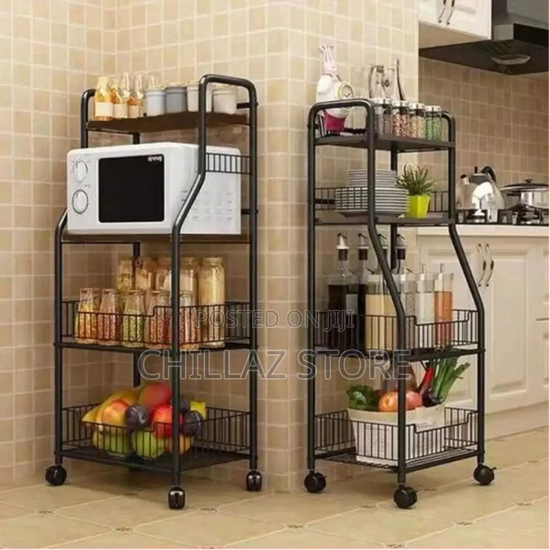 1 Piece of 4-Tiers Kitchen Microwave Stand Storage