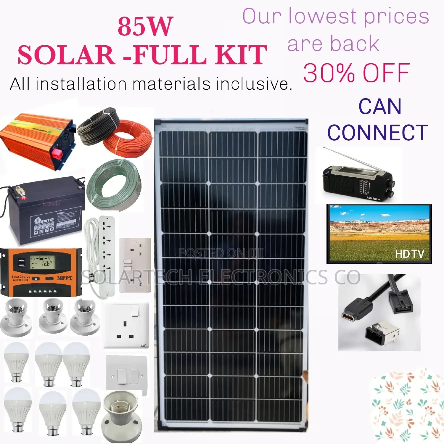 85W Solar Energy System Full Kit