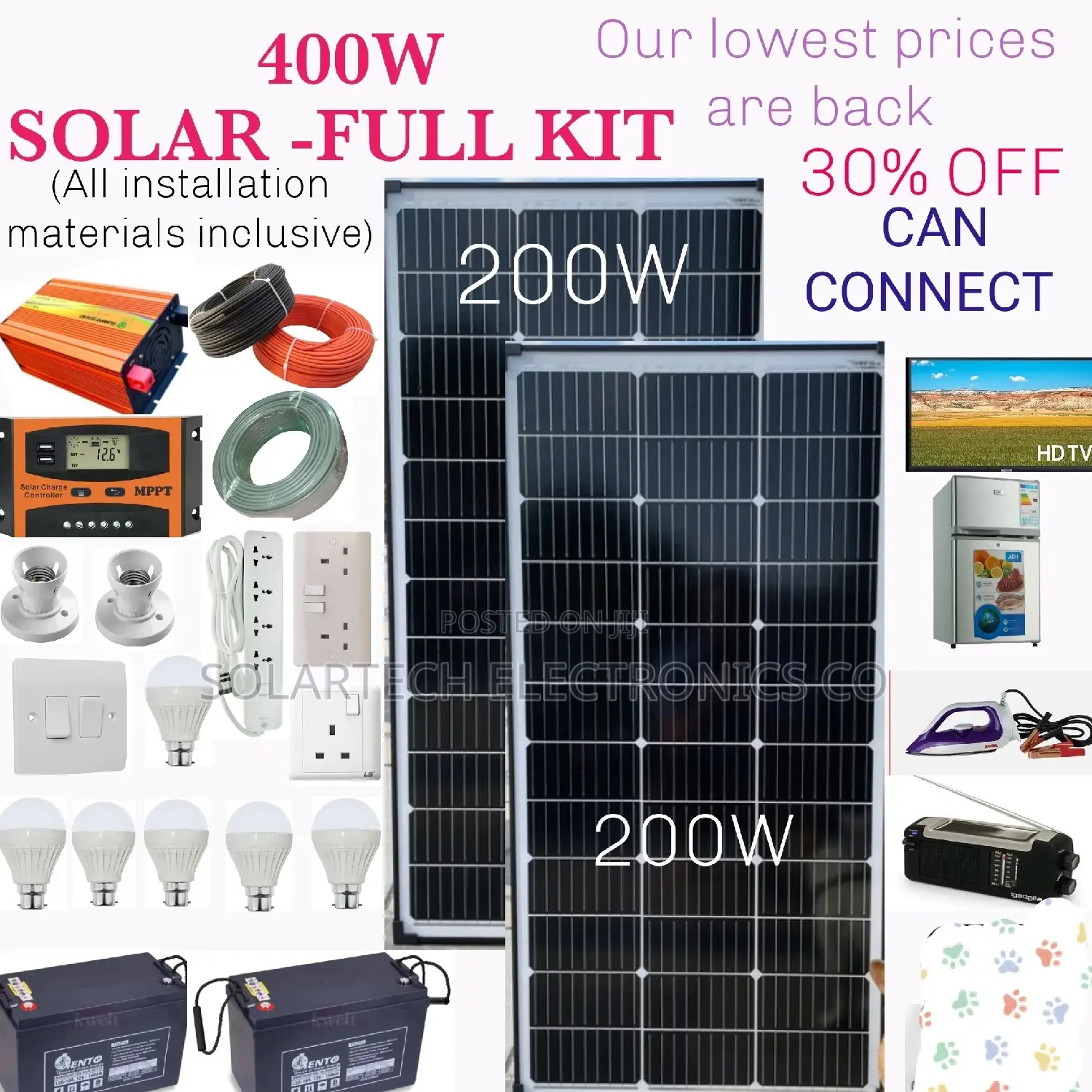 400W Solar System Full Kit
