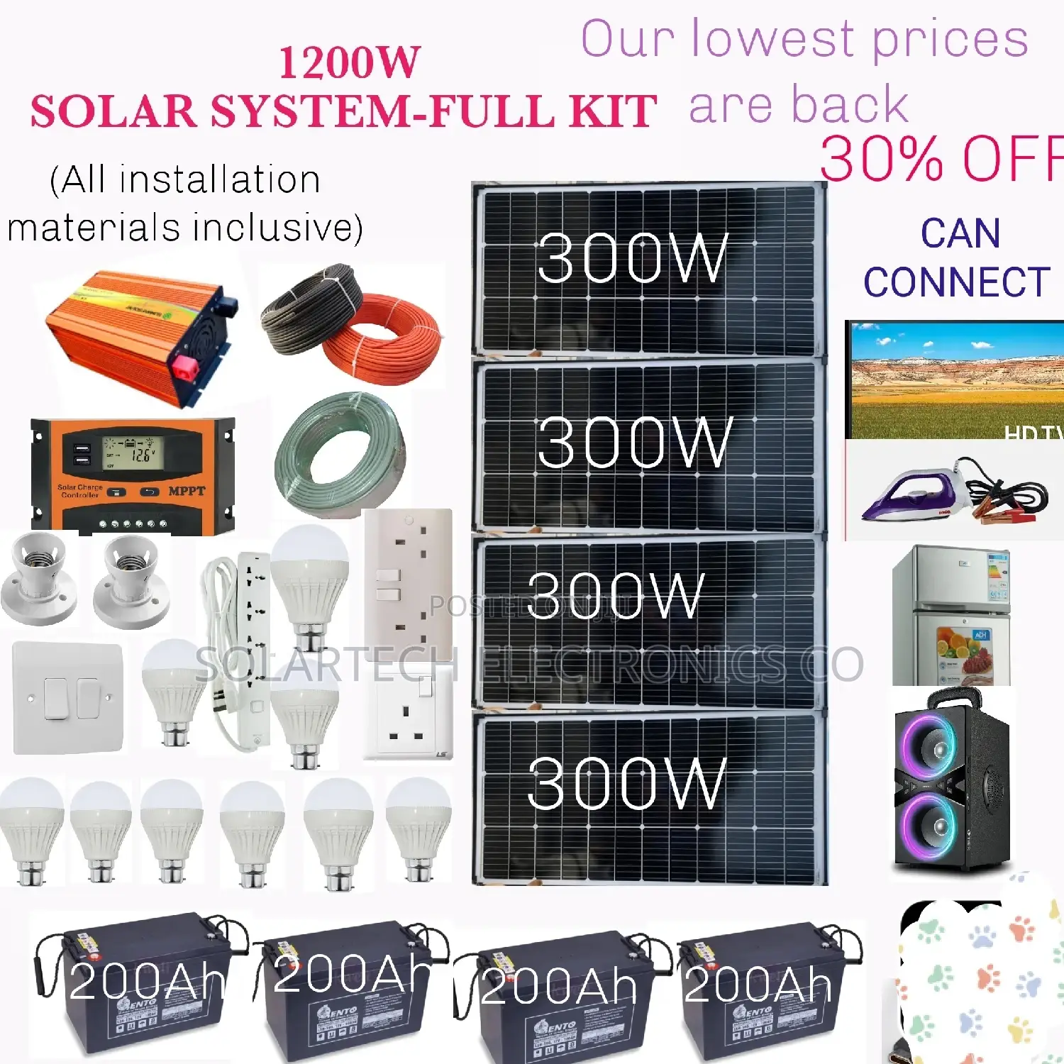 1200W Solar Energy System Full Kit