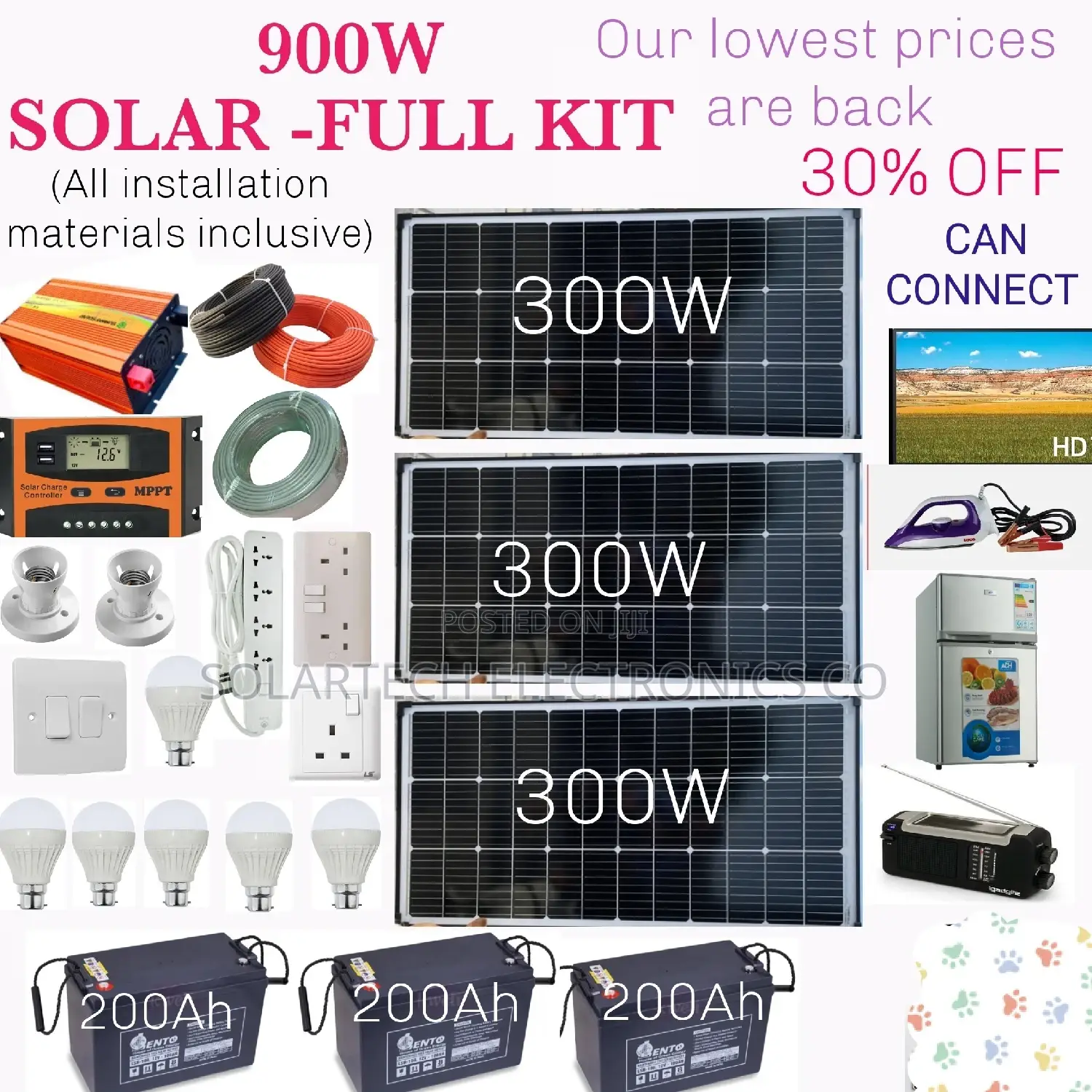 900W Solar System Full Kit