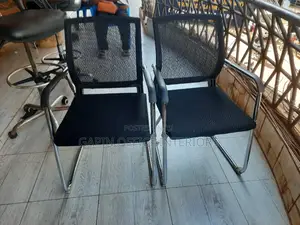 Back Mesh Waiting Chairs, 2 Pieces