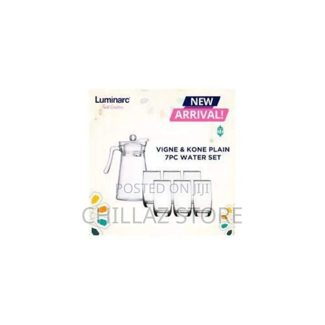 Luminarc Vigne Kone Plain 7pc Water Set Glasses