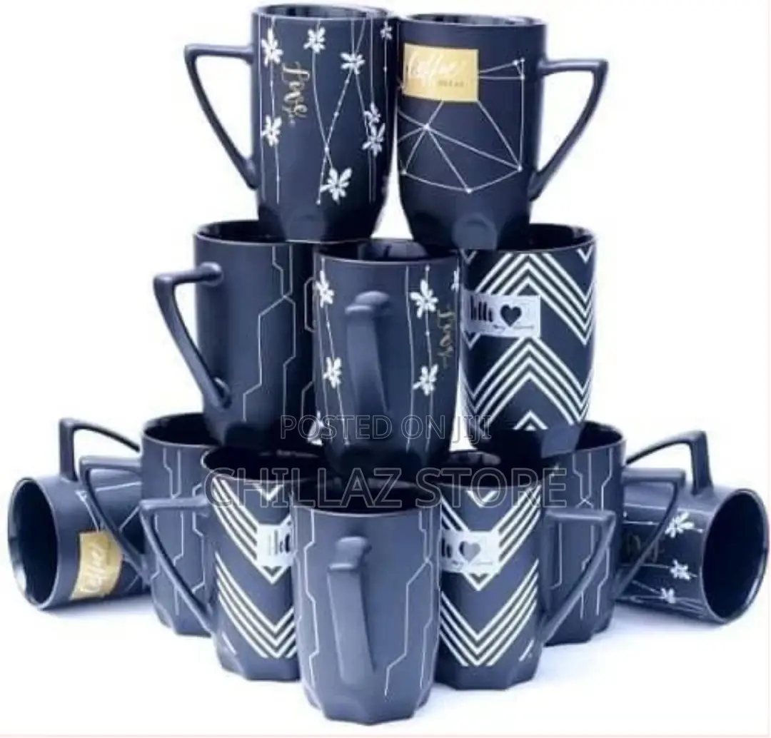 12 Pieces of Multi-Print Coffee Tea Cups Drinking Mugs