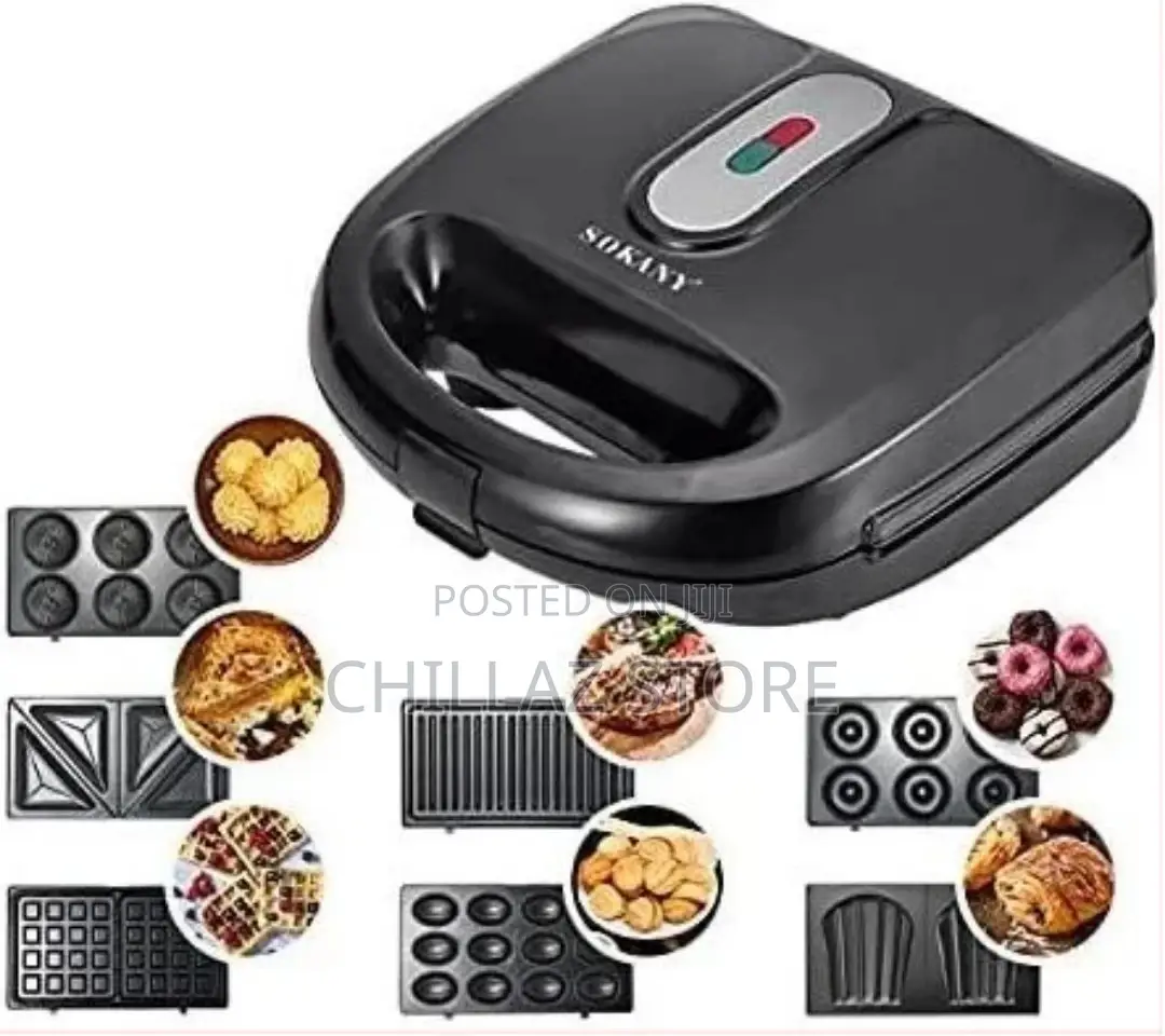 Sokany 7 in 1 Sandwich Waffle Donut Maker Set-