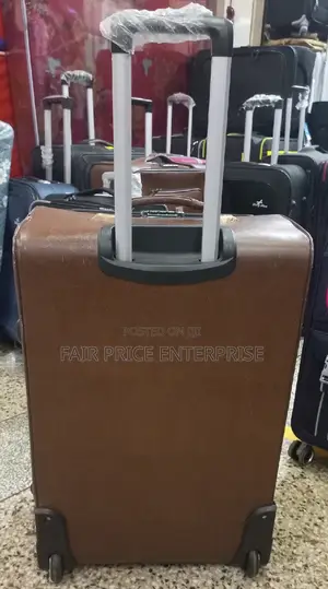 Original Leather Suitcase Medium Size ( Brown  Color)
