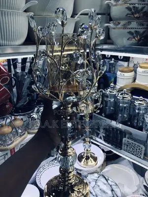 Decorated Candle Stand Gold