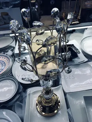 Decorated Candle Stand Gold
