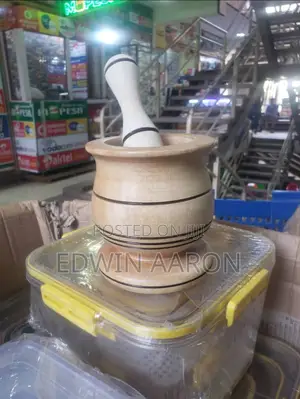 Small Wooden Mortar and Pestle