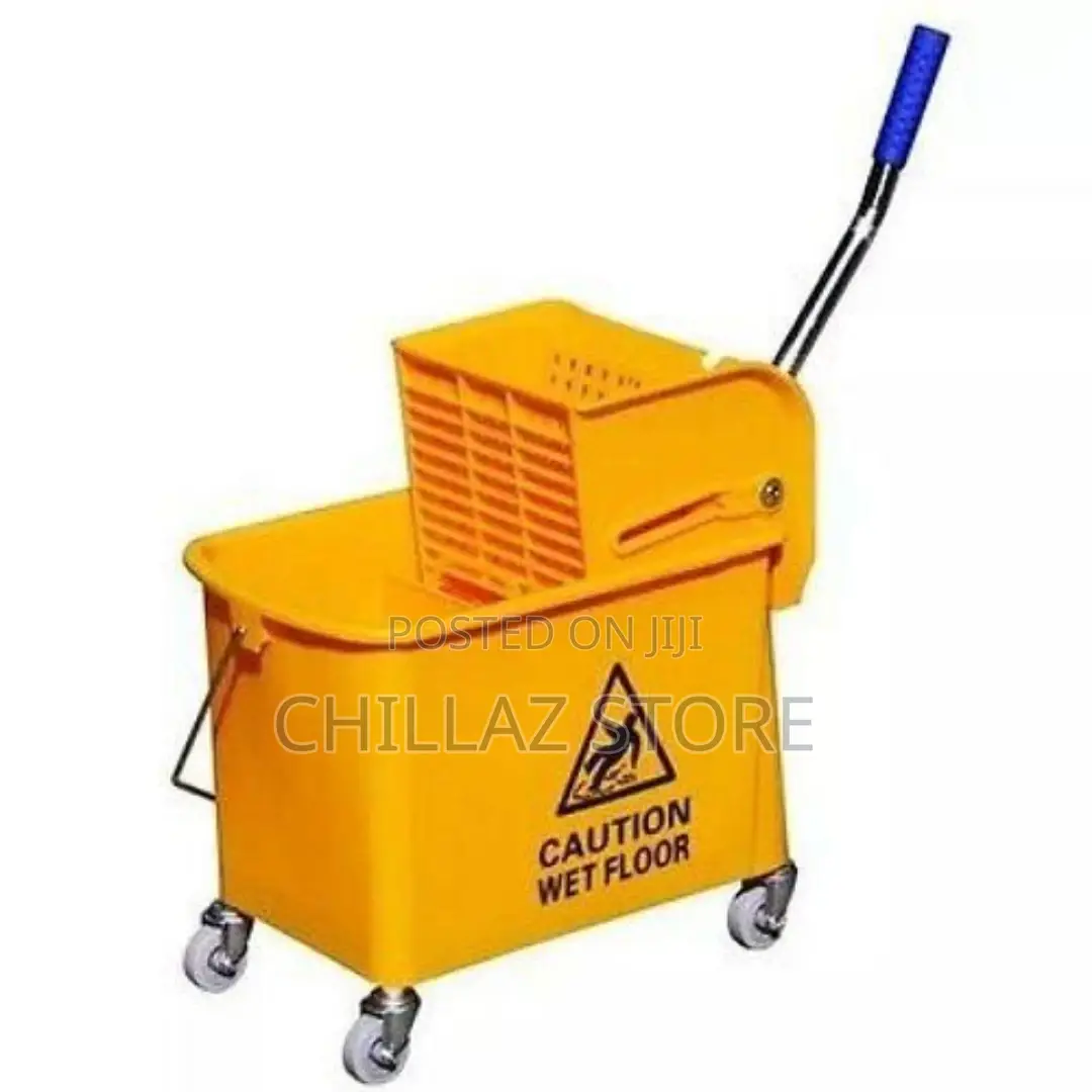 12L Mop Bucket Side Press Wringer Cleaning Commercial Mop