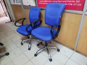 Blue Office Chairs, 2 Pieces