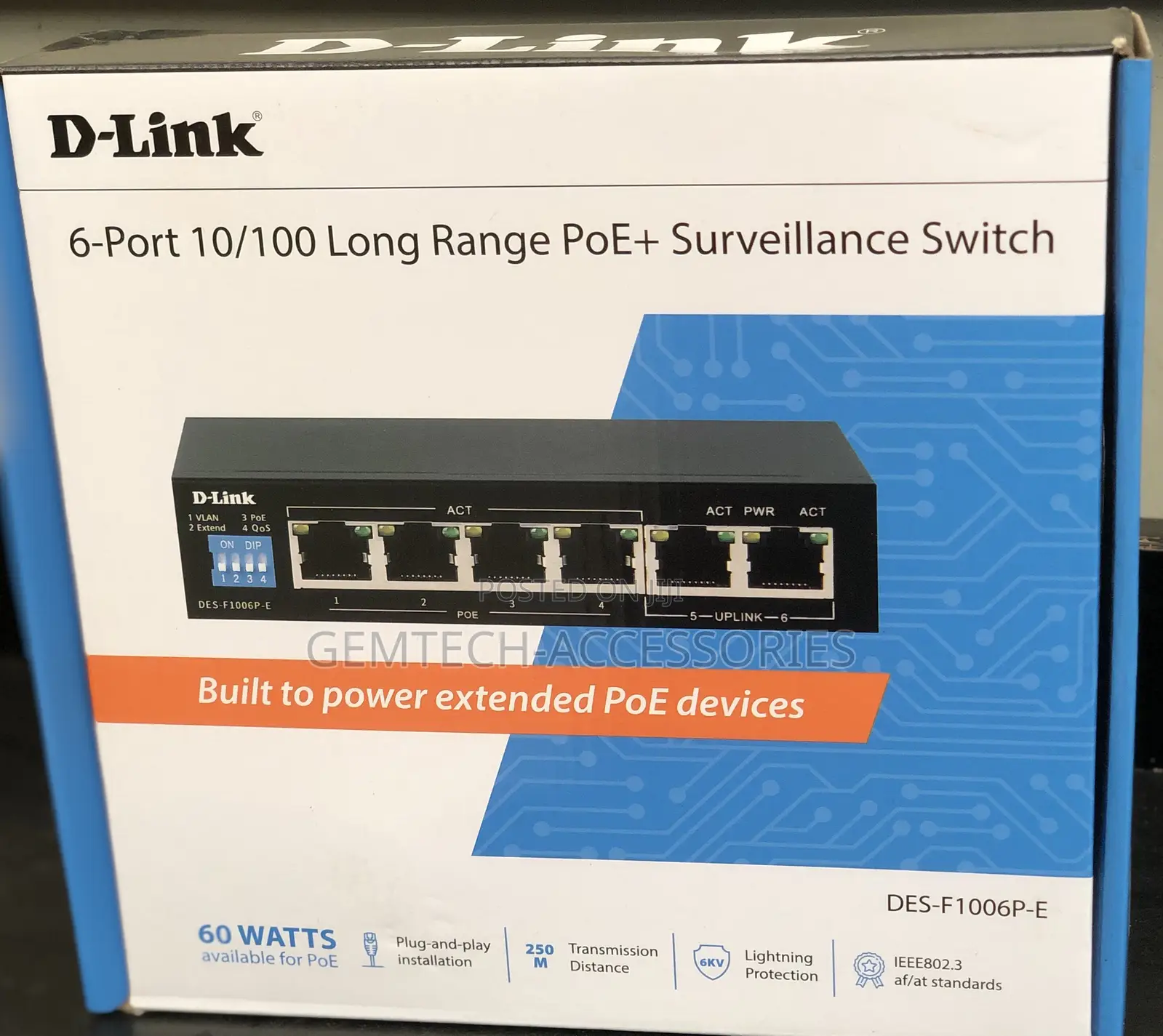 Dlink Des- F1006p-E 6port Poe Switch