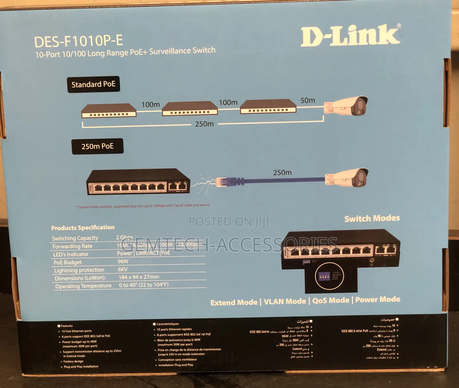Dlink Des- F1006p-E 6port Poe Switch