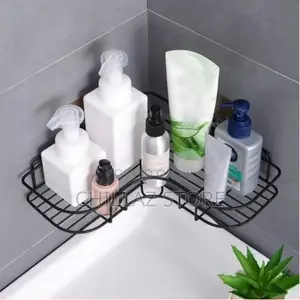 Self-Adhesive Metal Bathroom Kitchen Corner Rack Storage