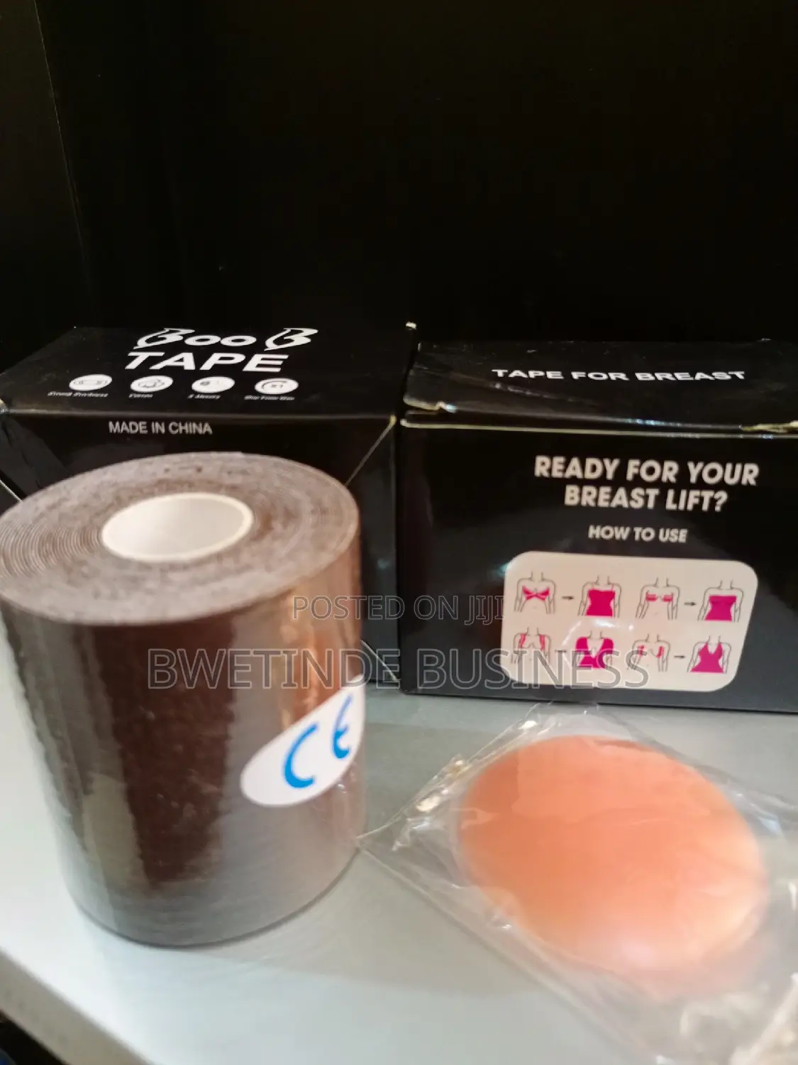 Boob Tape With Reusable Silicone Nipple Covers