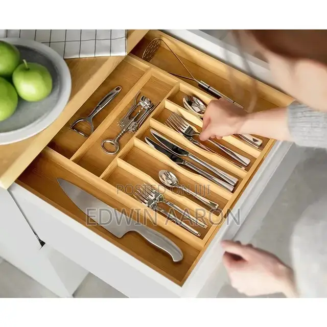 Bamboo Expandable Kitchen Cutlery Drawer