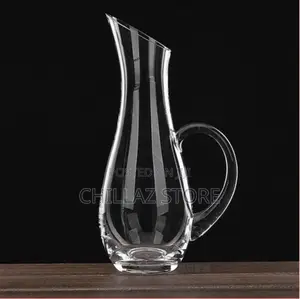 Glass Wine Decanter With Handle- Clear